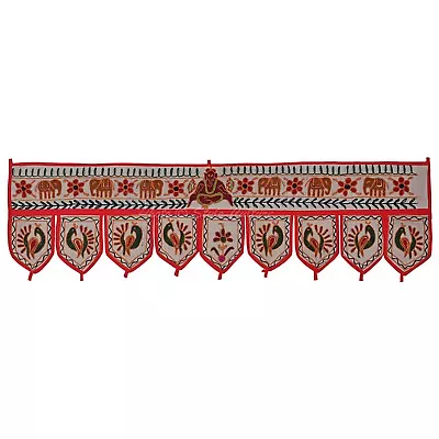 Indian Cotton Embroidered Door Hanging Ethnic Elephant Window Valance Toran • $18.69