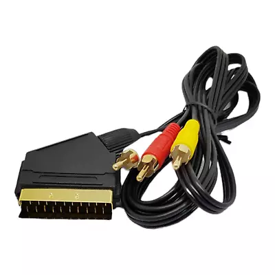 £3.69 • Buy 1.5m Scart To RCA Triple Phono Cable Composite Audio Video Lead Red White Yellow