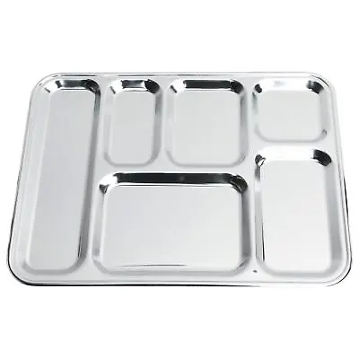 Original French Military Food Tray Stainless Steel Food Divider Mess Hall NEW • $28.96