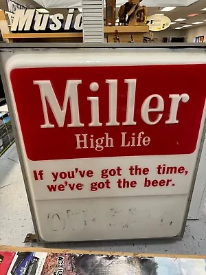 Miller High Life Beer Outdoor Double Sided Light Up Bar Restaurant Sign 4 X 5 • $4750