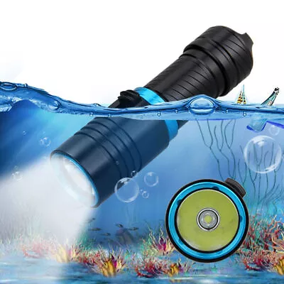 8000 Lumens Scuba Diving Flashlight LED Dive Torch Underwater 80M Outdoor Lamp • $15.63