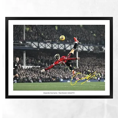 Alejandro Garnacho Signed Photo Print Autograph Manchester United 2023 Overhead • $31.10