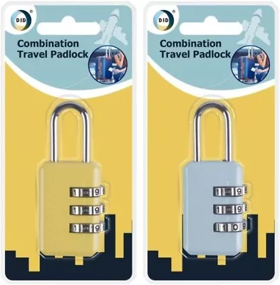 2 Digit Combination Padlock Heavy Duty Outdoor Lock Gym Travel Luggage Locker • £4.99