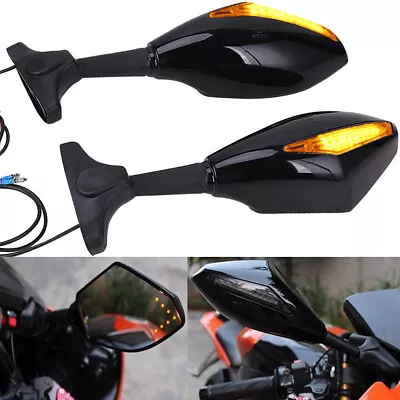 For Suzuki GSXR 600 750 1000 Hayabusa Motorcycle LED Turn Signals Side Mirrors A • $27.20