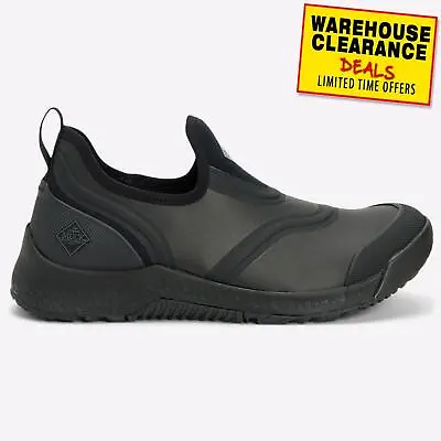 Muck Boots Outscape Low WATERPROOF MEMORY FOAM Mens Outdoor Slip-On Shoes Black • £134.99