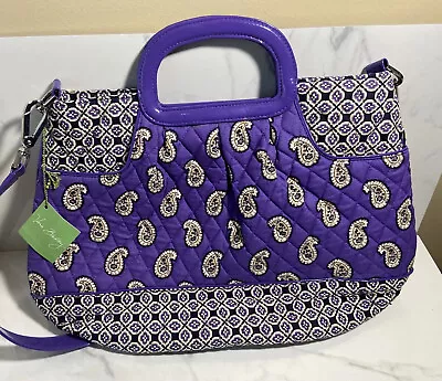 Vera Bradley Simply Violet Purple Paisley Charleston Tote Bag • $30