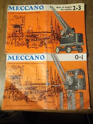 Vintage Meccano Book Of Models For Sets 0-1 & 2-3. • £5