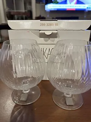 MIKASA AUSTRIA MELODY Brandy Cognac Snifters Glass Crystal (2) New In Box • $45