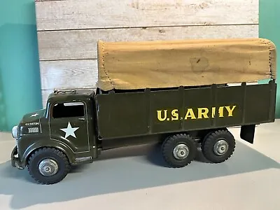 Vintage 1950's Marx Lumar U.S. Army Carrier Transport With Canvas Cover • $199.95