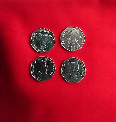 Beatrix Potter Peter Rabbit 50p Set 2017 Circulated Fifty Pence Coins Full Set • £4