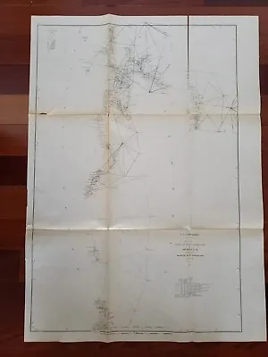 1877 Coast & Geodetic Survey Triangulation Map #18 California • $45