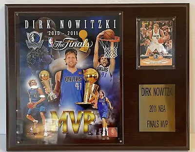 Mavericks  Dirk Nowitzki 2010- 2011 NBA The Finals MVP  Wall Plaque 15x12 • $35.17