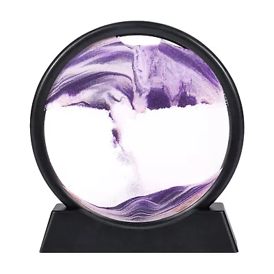 Glass Sandscape Moving Sand Art Picture Desktop Art Home Office Decor 360° 7 12  • $18.65