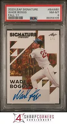 2023 Leaf Signature Series Fall #bawb1 Wade Boggs Hof 1/1 Psa 8 • $19.50