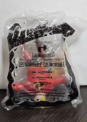 2004 The Incredibles McDonald’s Toy #1 Mr. Incredible Happy Meal Open Package  • $9