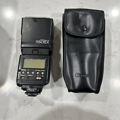 Canon Speedlite 550EX Shoe Mount Flash With Case Good Condition • £65