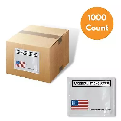 4.5  X 5.5  Made In USA Panel Face Packing List Enclosed Envelopes - 1000 Pieces • $35.07