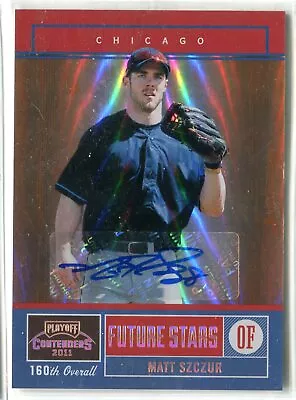 2011 Contenders Matt Szczur Future Stars AUTO AUTOGRAPH RC 169/199 CHICAGO CUBS • $3.99