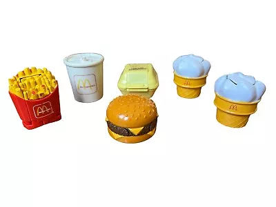 SET Of 6 1987-1990  McDONALD'S DINO & ROBOT CHANGEABLES - FOOD TRANSFORMERS RARE • $22