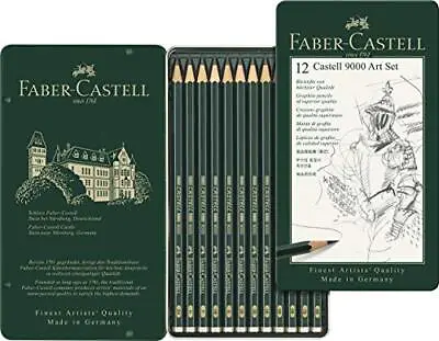 Faber-Castell 9000 Graphite Sketch Pencil Sets Art 8B - 2H Set Of 12 • $17.61