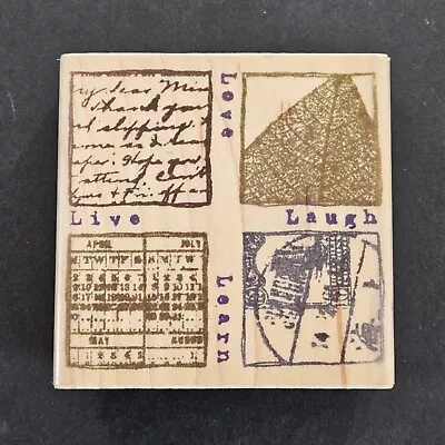 Image Tree Rubberstamp: Live Love Laugh Learn RARE VTG • $7.99