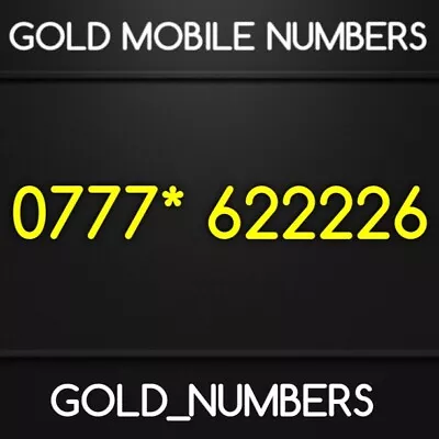 £150 • Buy Gold Diamond Vip Easy Special 0777 Mobile Number 0777*622226