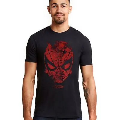 Official Marvel Mens Spider-Man Web Head T-shirt Black S - XXL • £13.99