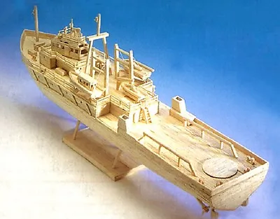 £27.95 • Buy Oil Rig Support Vessel - Matchstick Model Construction Craft Ship Kit - NEW