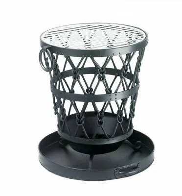 £154.99 • Buy Wrought Iron Circular Log Basket Burner & BBQ - Finished In Black