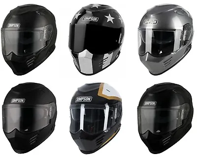 Simpson Venom Dual Visor Full Face Composite Motorcycle Motorbike Helmet • $382.26