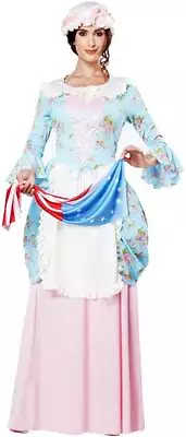 California Costume Betsy Ross Colonial Lady Dress Adult Women Hallowee Sz Medium • $14.59