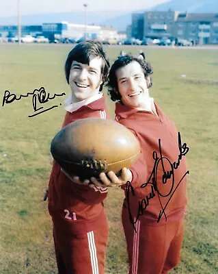 Gareth Edwards Barry John Wales Legends Holding The Rugby Ball Signed 10x8 Photo • £109.99