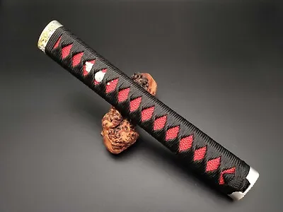 Japanese Sword Hilt Handle 26CM Tsuka Samurai Katana Handmade Black & Red Menuki • $85.42
