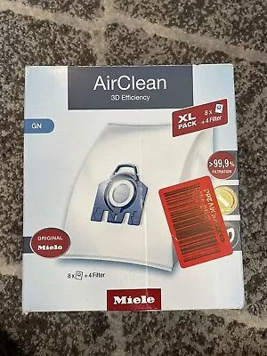 Miele AirClean 3D Efficiency Dust Bag Type GN XL Value Pack 8 Bags  4 Filters • $39.99