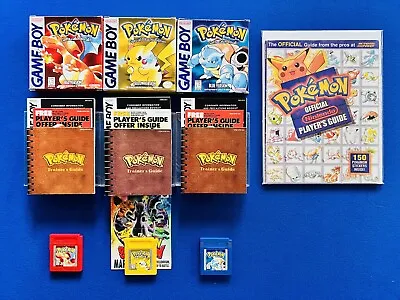 $1695 • Buy Pokemon Blue Red Yellow Nintendo GAMEBOY CIB Complete Authentic 1st Print LOT T4