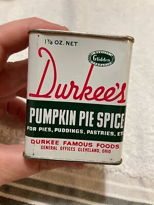 Vintage Durkee's Pumpkin Pie Spice Tin Durkee Famous Foods Elmhurst NY • $11.20