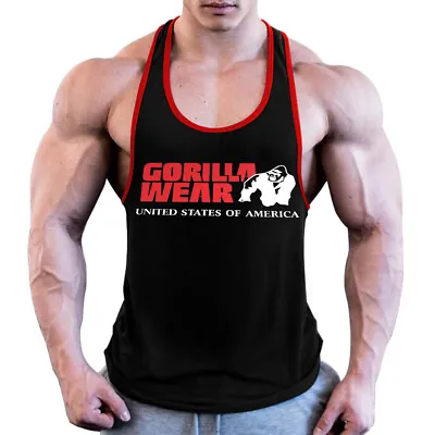 Gorilla Wear Cotton Sleeveless Tank Top Men Fitness Muscle Shirt Bodybuilding • $8.55