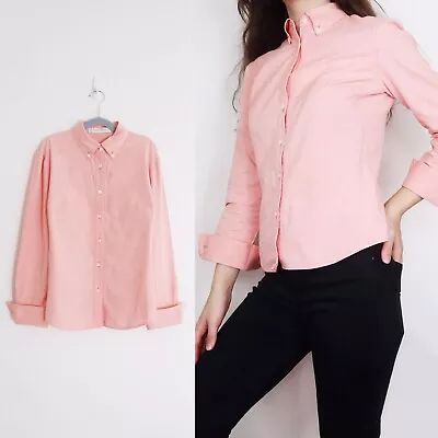 Miu Miu Sherbet Orange Pink Quarter Sleeve Button Down Shirt Collared • $51