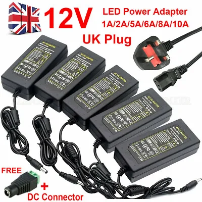 £17.80 • Buy UK Plug AC100-240V DC 12V 2A -10A Power Supply Transformer Adapter For LED Strip