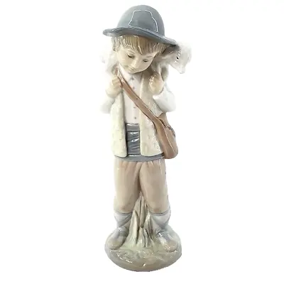 Vintage Zaphir By Lladro Figurine Shepherd Boy With Lamb Porcelain Made In Spain • $64.99