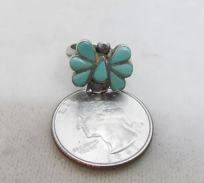 Vintage   Southwest N  A   Butterfly   Turquoise    Ring    Size 5    Sterling • $55