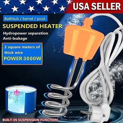 Water Heater Pool Swimming Electric SPA Thermostat Solar Tub 1500w Ground Hot • $29.99