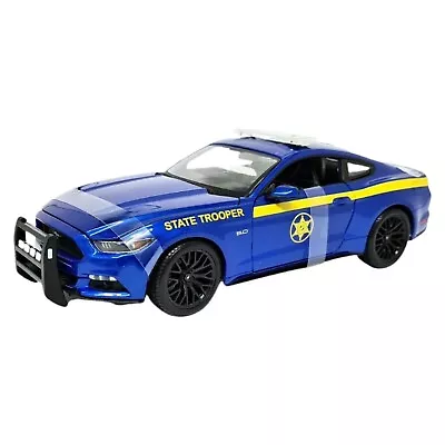 2015 Ford Mustang GT Police Blue State Trooper Car! 1:18 Diecast Maisto Cop Car! • $39.99