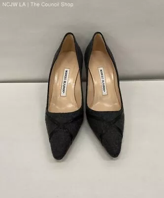 Manolo Blahnik Grey And Black Pumps Women's Size 36.5 EU/6 US • $36