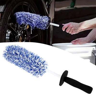 Soft Bristle Cleaner Car Wheel Cleaning Brush Tool Tire Washing Clean Alloy • $14.46