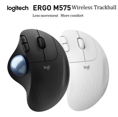 $71.95 • Buy New Logitech Ergo M575 Wireless Trackball Mouse Graphite Smooth Tracking