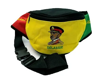 Haile Selassie I Rasta Colours Bum Fanny Pack Waist Purse Money Bag Pouch Africa • $17.95