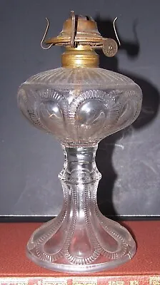 $20 • Buy Antique Glass Oil Lamp Zipper Loop With P&A Burner  2/25