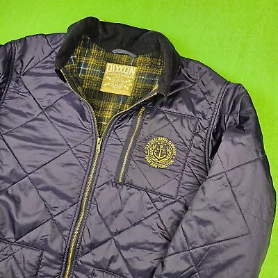 Dixxon Jacket Men Extra Large Blue Quilted Flannel Lined Full Zip Outdoor. • $44