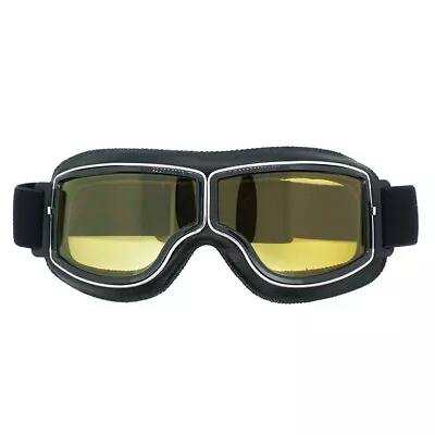 Vintage Retro Motorcycle Helmet Aviator Pilot Flying Goggles Glasses Eyewear AU • $20.82